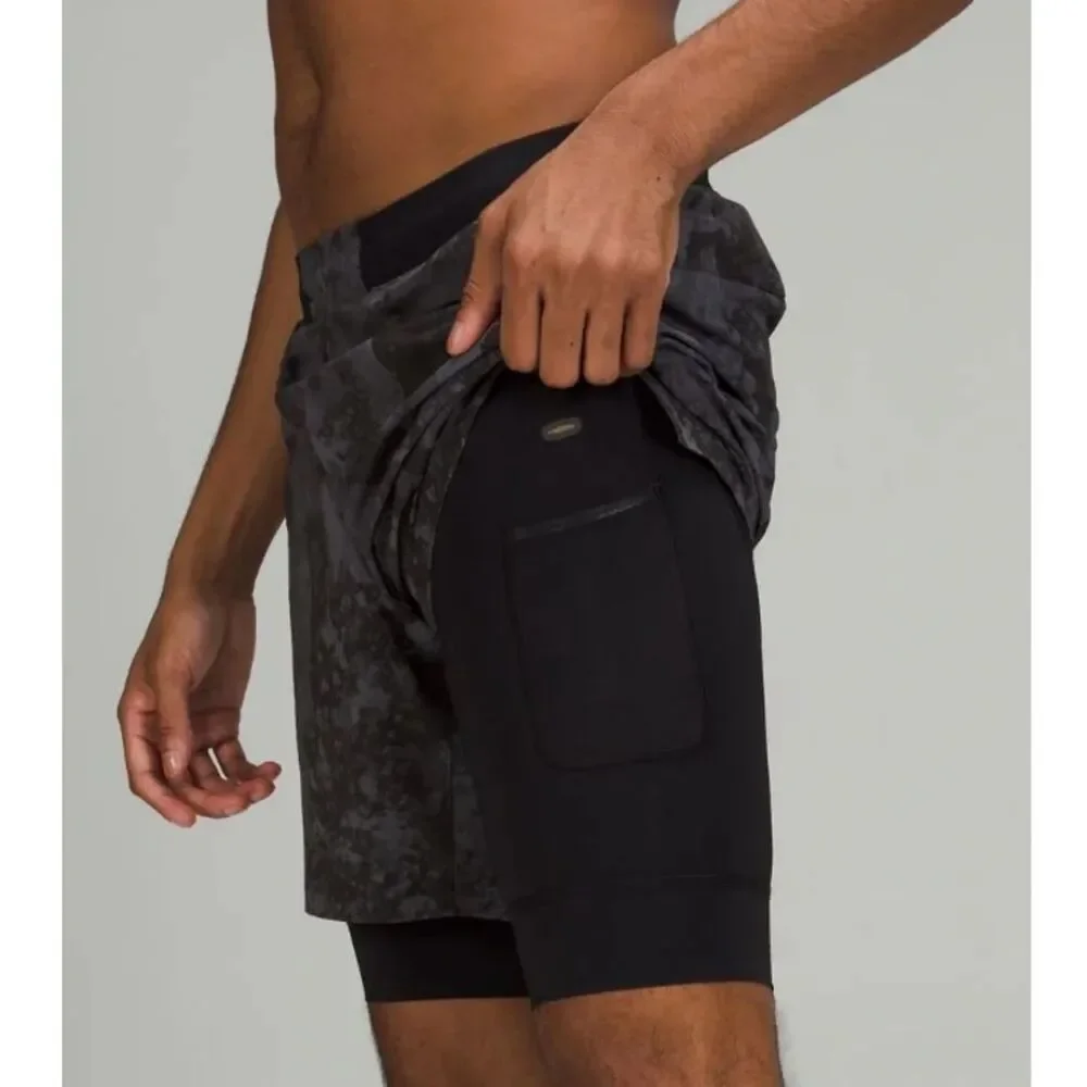 Lululemon License to Train Shorts Tactical Print Lined Size Medium